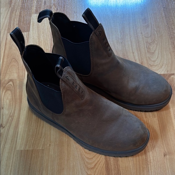 REEF Otis Leather Men's Brown Chelsea Boots - Picture 1 of 5